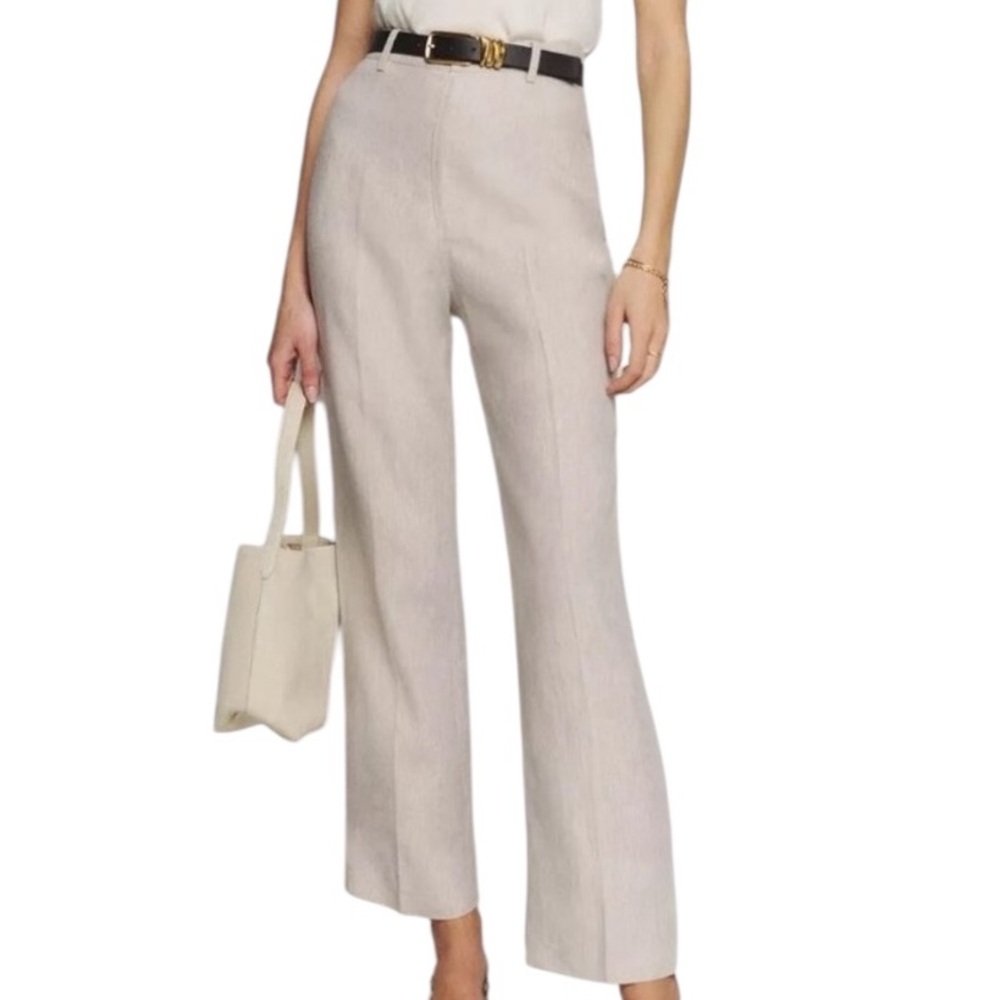 Reformation Linen Pants Oatmeal Size 4P